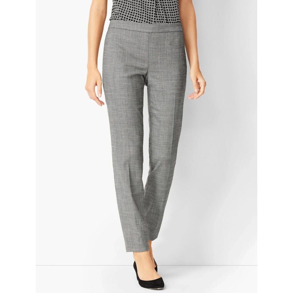 Talbots Westport Slim Ankle Pants Women 14 NWT $129 Lined Zip Closure Flat Front